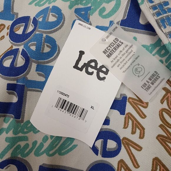 LEE Workwear Heritage Chetopa Twill Logo Print Jacket Mens Size XL Muli-Color - Picture 6 of 9